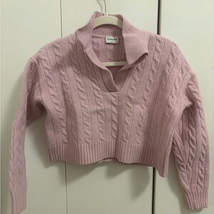 Sunday Best Light Pink Cowl Neck Sweater